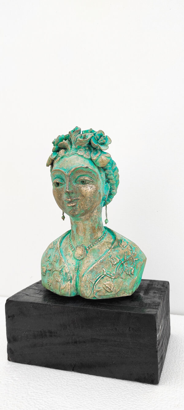 Bronze sculpture, Sculpture, Home Decor, Interior Design, Unique Bronze sculpture, Alka choudhary artwork, Bust Sculpture, Frida, Queen Frida, Mexico, Bronze