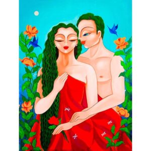 Painting, Acrylic on canvas, Artwork, Contemporary, Home Decor, Interior Design, Alka Choudhary Artwork, Original Artwork, Figurative Art, Fine Art, Expressionism, Indian Art, The Deep